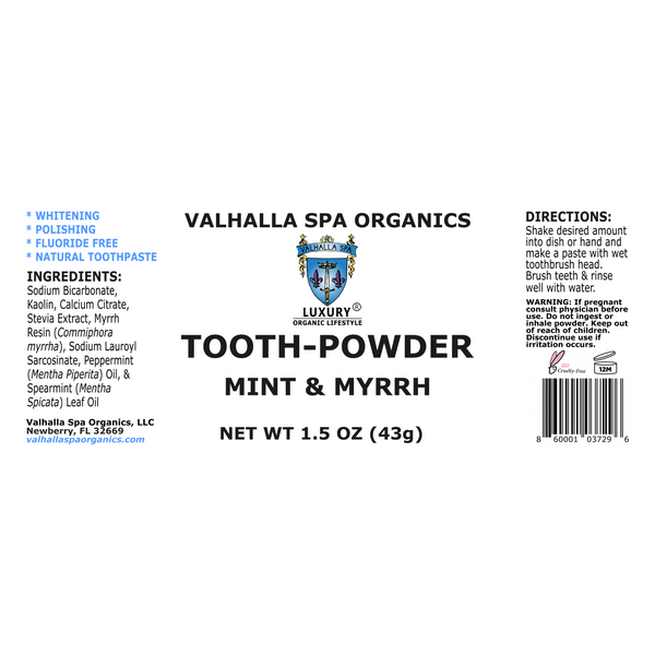 Tooth Powder With Mint and Myrrh